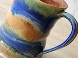 Handmade Pottery Mug, Ceramic 350ml mug, Large coffee mug, unique gift, red/brown/green large Mug, coffee cup