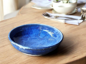 Handmade pottery Bowl - handmade blue ceramic pasta bowl - cereal bowl- Australian-made ceramics - Single serve salad bowl-decorative bowl