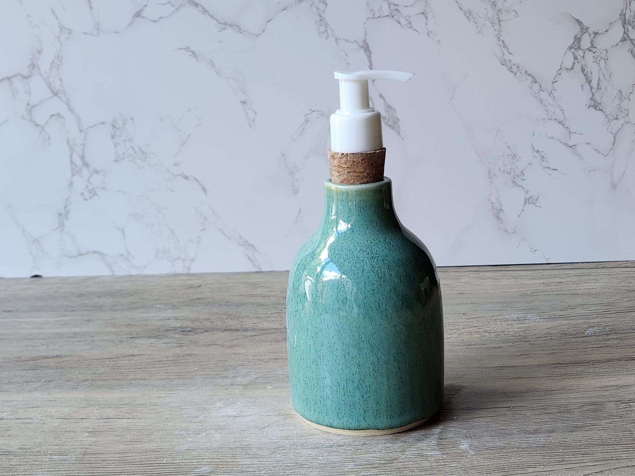 handmade ceramic liquid soap dispenser - Pottery liquid soap pump bottle - unique bathroom accessory