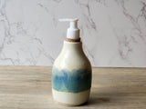 handmade ceramic liquid soap dispenser - Pottery liquid soap pump bottle - unique bathroom accessory