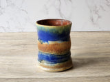Handmade Pottery Mug, Ceramic 350ml mug, Large coffee mug, unique gift, red/brown/green large Mug, coffee cup