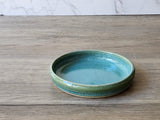 Ceramic trinket bowl - Trinket dish - small saucer -ring bowl - jewellery bowl- two colours- Green or Blue