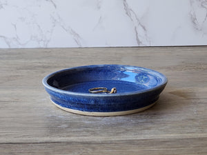 Ceramic trinket bowl - Trinket dish - small saucer -ring bowl - jewellery bowl- two colours- Green or Blue