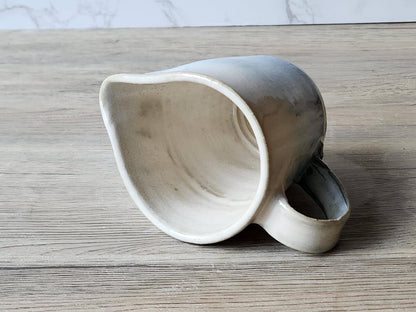Small pottery jug gravy boat handmade