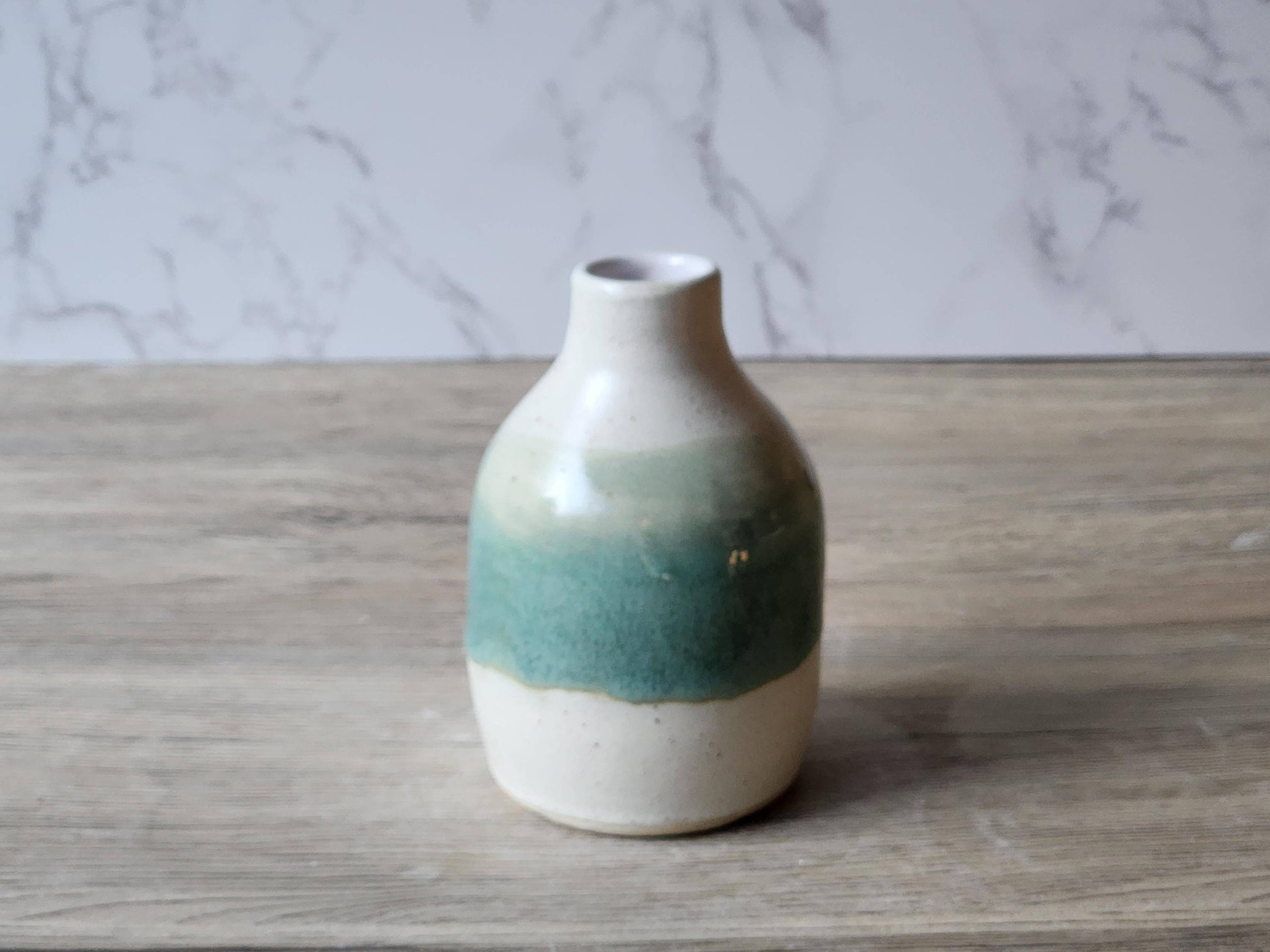 Rustic ceramic bottle for fresh flowers – stoneware vase