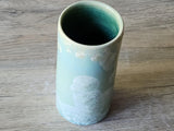 Handmade crystalline porcelain tumbler – 350ml soft green vase