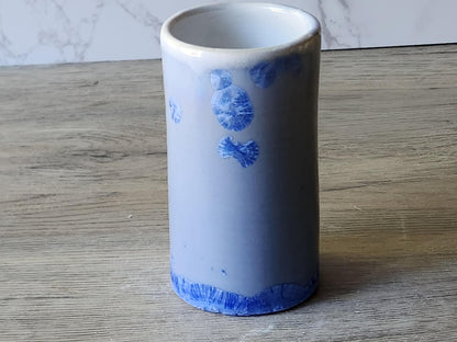 One-of-a-kind handmade ceramic vase – blue crystalline glaze