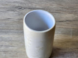Unique white crystalline glaze pottery cup