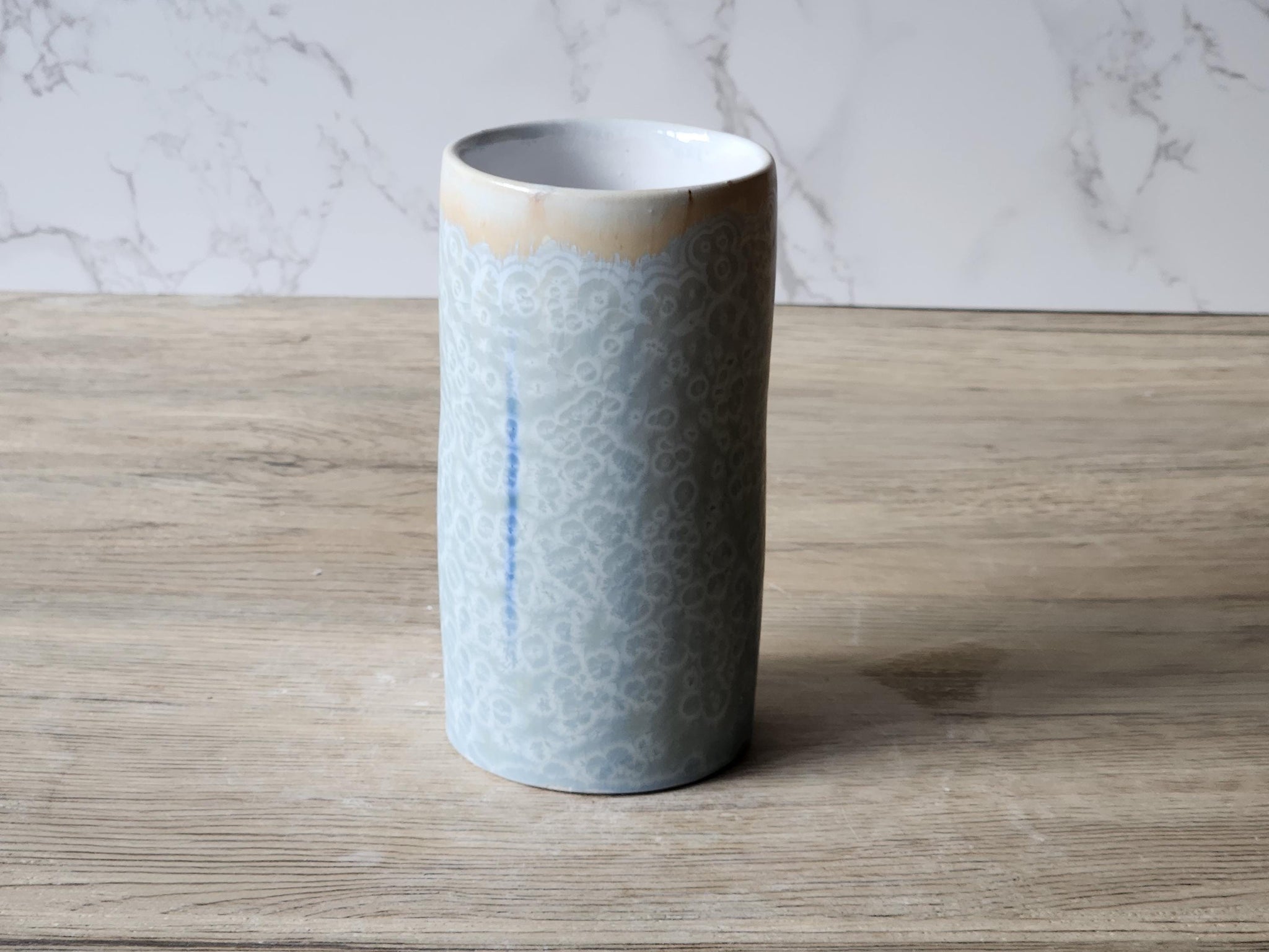 Handmade Crystalline bud vase - Pottery vase - Ceramic tumbler - Unusual small gift - Australian handmade decorative