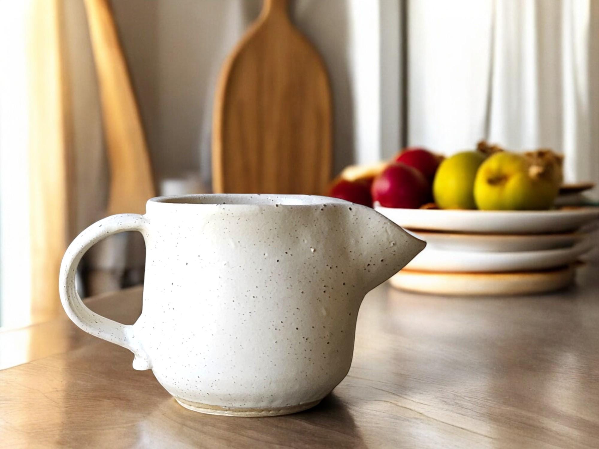 Handmade pottery Jug, small ceramic creamer, Australian milk jug, creamer, gravy boat, milk jug