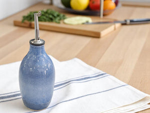 Hand made Pottery Oil Bottle - Ceramic Olive oil pourer - 350ml Oil dispenser -made in Australia - Vinegar bottle