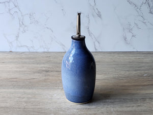 Hand made Pottery Oil Bottle - Ceramic Olive oil pourer - 350ml Oil dispenser -made in Australia - Vinegar bottle