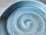 Ceramic Spoon rest - handmade pottery - pottery spoon rest in glossy soft blue glaze - kitchen gift