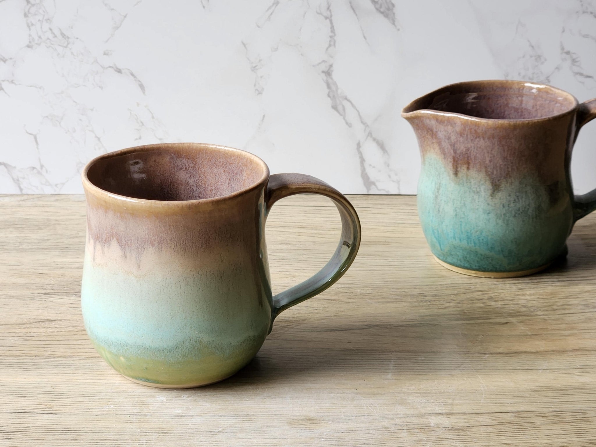 Large Handmade Ceramic Mug 400ml – Pottery Coffee Cup for Men, Coffee Lover Gift, Gift for Him - SECOND