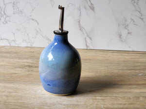 Hand made Pottery Oil Bottle - Ceramic Olive oil pourer - 400ml Oil dispenser -made in Australia - Vinegar bottle
