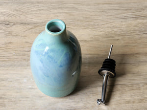 Handmade Ceramic Oil Bottle - 350ml Olive Oil Pourer & Vinegar Dispenser, Pottery Oil Bottle Made in Australia