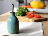 Handmade Ceramic Oil Bottle - 350ml Olive Oil Pourer & Vinegar Dispenser, Pottery Oil Bottle Made in Australia