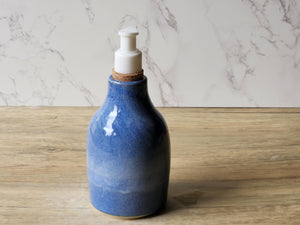 Handmade Ceramic Liquid Soap Dispenser - Pottery Soap Pump Bottle, Unique Bathroom Accessory & Eco-Friendly Home Decor