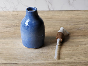 Handmade Ceramic Liquid Soap Dispenser - Pottery Soap Pump Bottle, Unique Bathroom Accessory & Eco-Friendly Home Decor