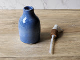 Handmade Ceramic Liquid Soap Dispenser - Pottery Soap Pump Bottle, Unique Bathroom Accessory & Eco-Friendly Home Decor