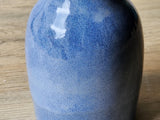 Close up of glaze on Handmade soap pump dispenser – rustic ceramic design