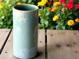 Handmade green crystalline bud vase – Australian porcelain pottery