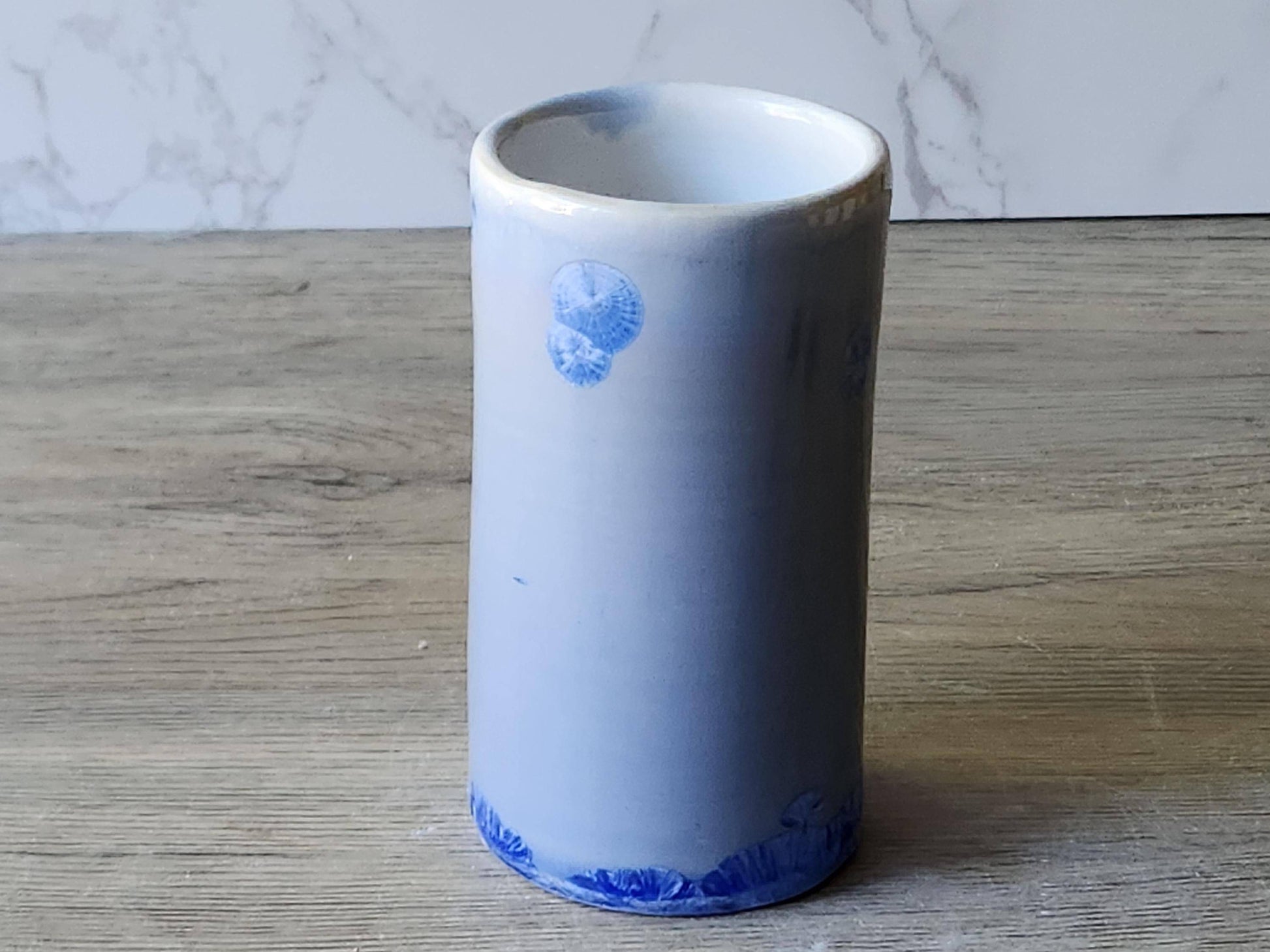 Unique Australian pottery vase with crystalline glaze finish