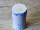 Artistic crystalline porcelain Tumbler base – glossy blue flower vase