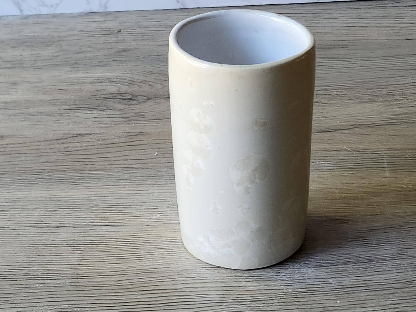 Handmade porcelain tumbler rustic design