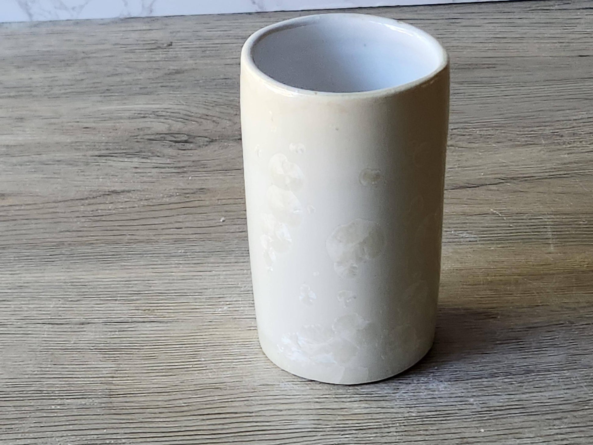 Handmade porcelain tumbler rustic design