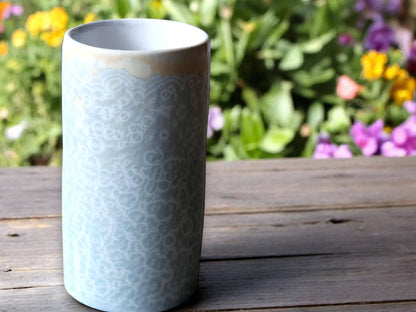 Handmade Crystalline bud vase - Pottery vase - Ceramic tumbler - Unusual small gift - Australian handmade decorative