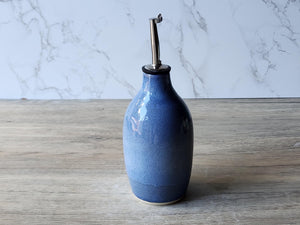 Hand made Pottery Oil Bottle - Ceramic Olive oil pourer - 350ml Oil dispenser -made in Australia - Vinegar bottle