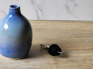 Hand made Pottery Oil Bottle - Ceramic Olive oil pourer - 400ml Oil dispenser -made in Australia - Vinegar bottle