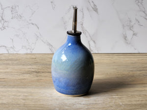 Hand made Pottery Oil Bottle - Ceramic Olive oil pourer - 400ml Oil dispenser -made in Australia - Vinegar bottle