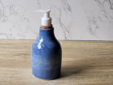 Handmade Ceramic Liquid Soap Dispenser - Pottery Soap Pump Bottle, Unique Bathroom Accessory & Eco-Friendly Home Decor