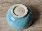 Handmade Pottery Bowl Glossy Green Blue Ceramic Noodle Bowl Dessert Bowl Breakfast Bowl Unique Gift