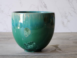 Handmade Ceramic Display Bowl with Crystalline Glaze - Small Serving Bowl - Unique Gift for Home Decor