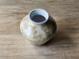 Collectible crystalline glaze vase with natural crystal patterns