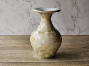 Porcelain crystalline pottery vase – 23cm handmade