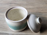  Beautiful and functional handmade pottery lidded sugar bowl.