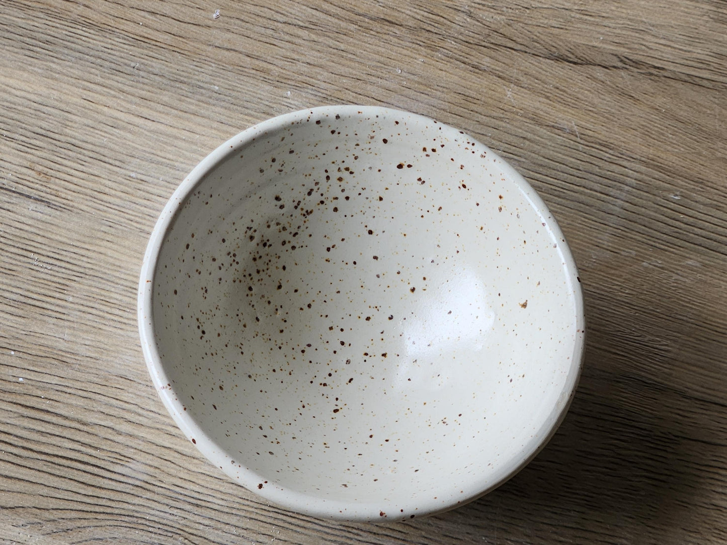 Top view of small Pottery bowl made in Australia
