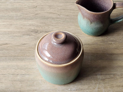 Tall ceramic jar for tea, sugar, or spices – handmade pottery