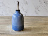 Handmade ceramic oil and vinegar bottle with spout
