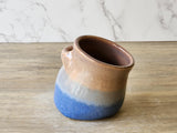 Handmade stoneware salt pot with wide opening