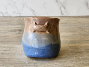 Artisan pottery salt keeper with spoon included Rustic kitchen salt pig – handmade in Australia