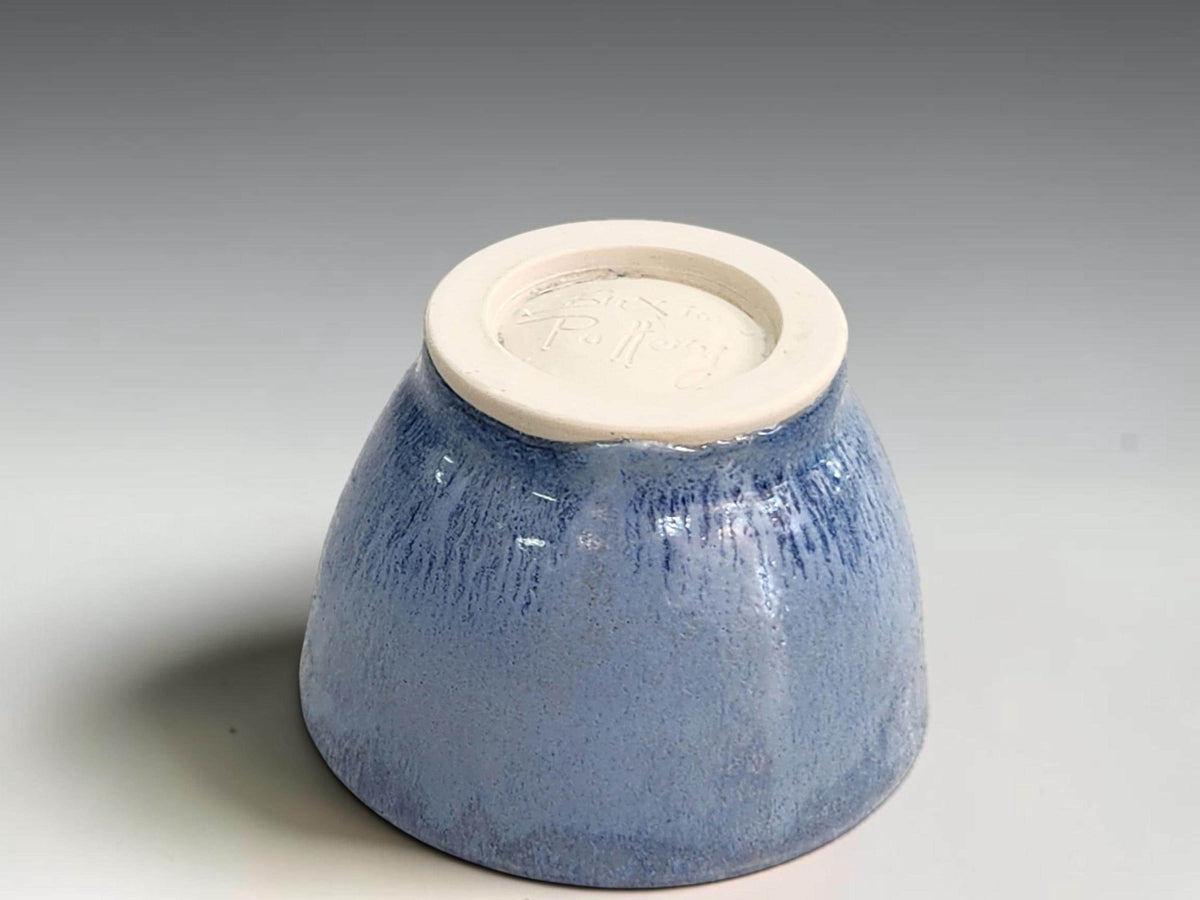 Small Handmade Blue Pottery Bowl | Condiment or trinket dish