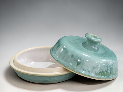 Handmade ceramic camembert baker and serving bowl Australian pottery