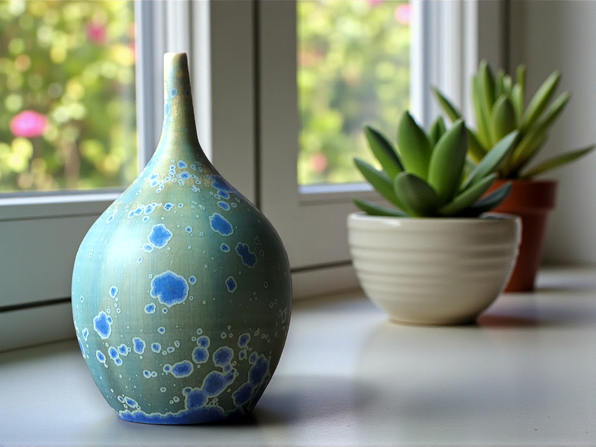 Matte crystalline bud vase handmade in Melbourne