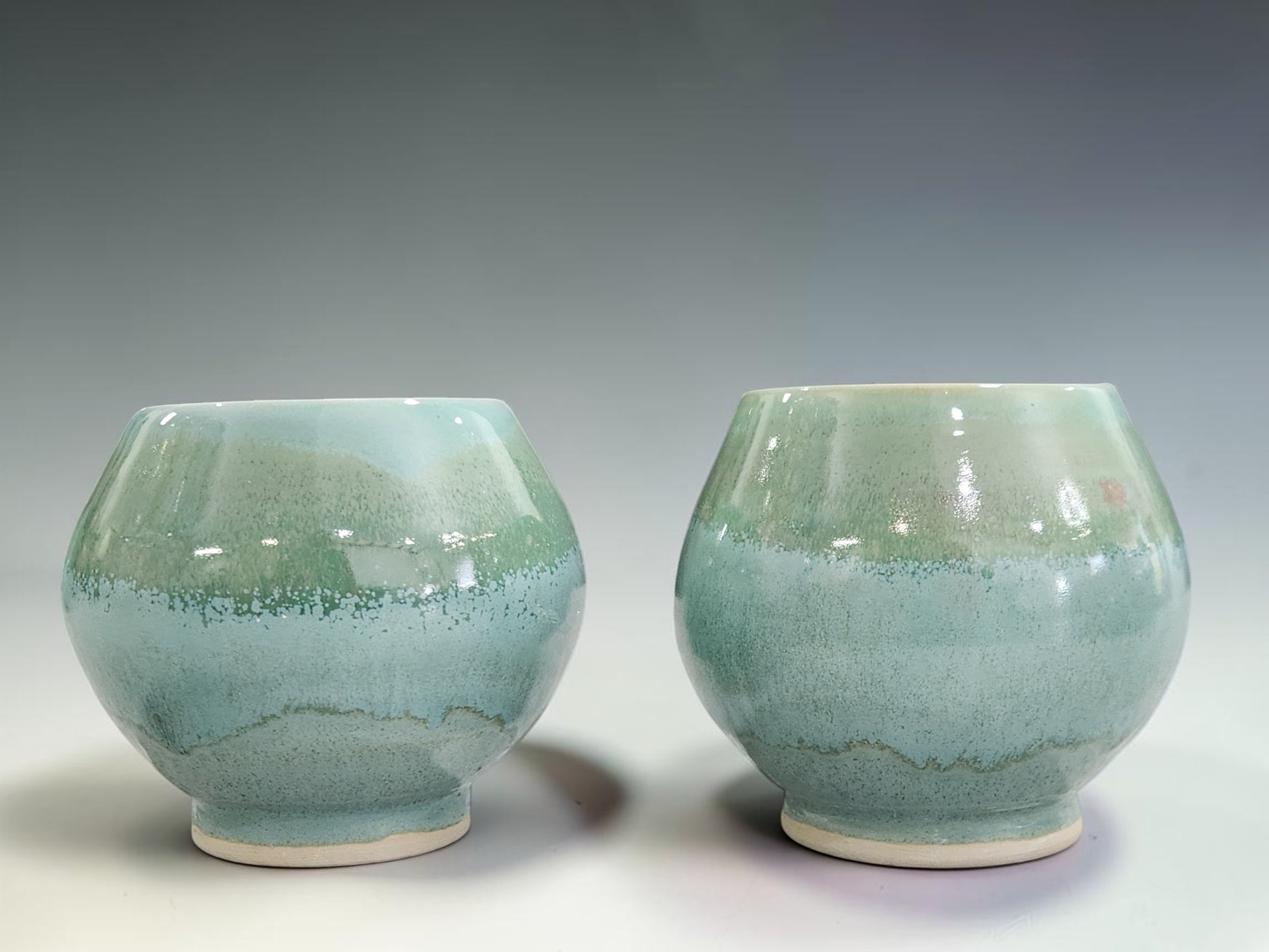 Handmade pottery tea cups by Buxton Pottery, designed in a traditional Japanese style with contemporary Australian ceramic craftsmanship.