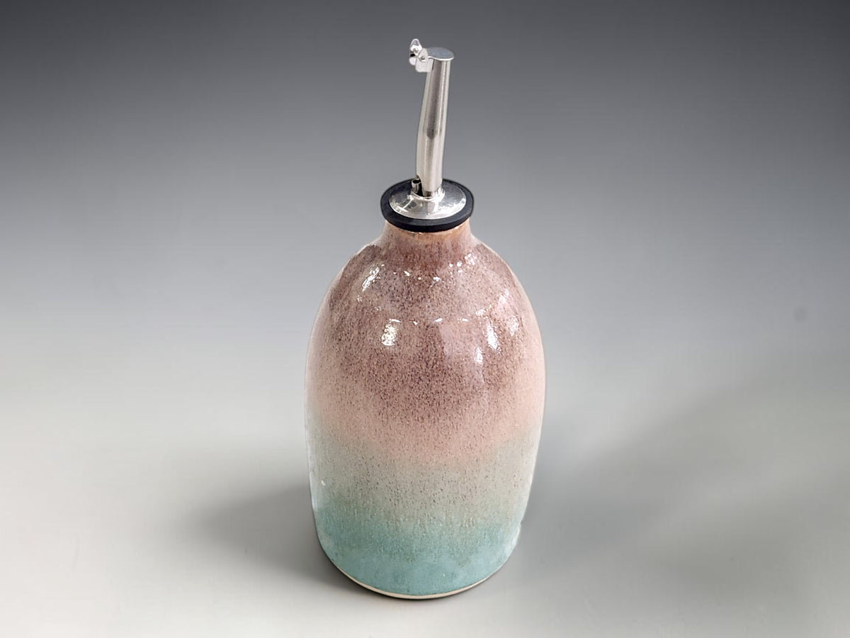 Handmade Oatmeal and spearmint glazes 400 ml oil pourer made in Melbourne